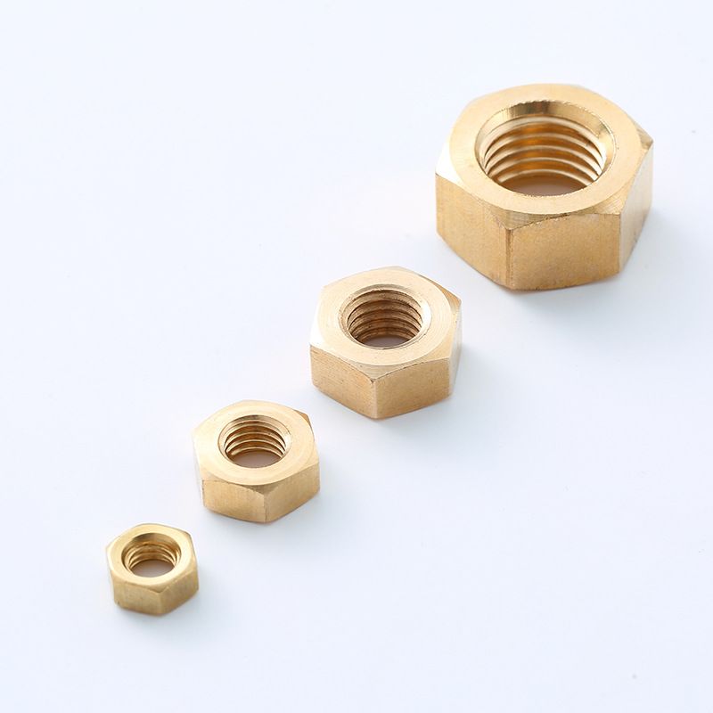 Brass hexagonal nut, brass nut M3~M24, brass nut, thick and thin hexagonal nut (3).jpg