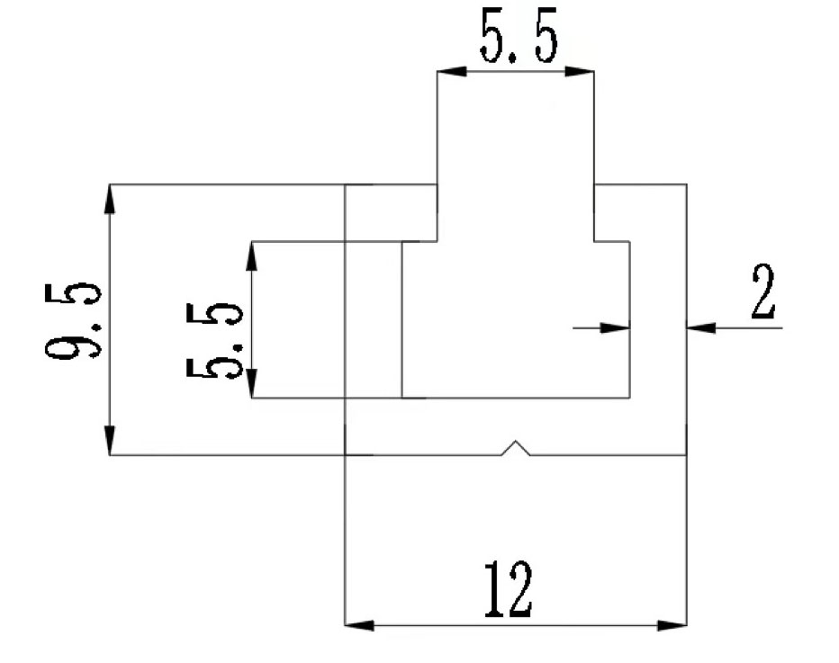 Photoelectric switch mounting slot, aluminum sensor mounting rail, sensor guide rail, 129.5 C-type industrial aluminum profile (2).jpg