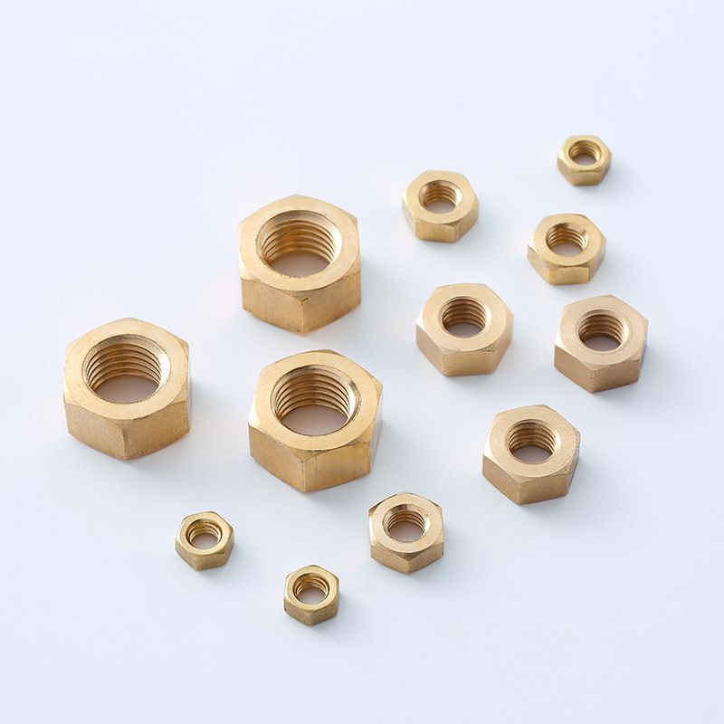 Brass hexagonal nut, brass nut M3~M24, brass nut, thick and thin hexagonal nut (1).jpg